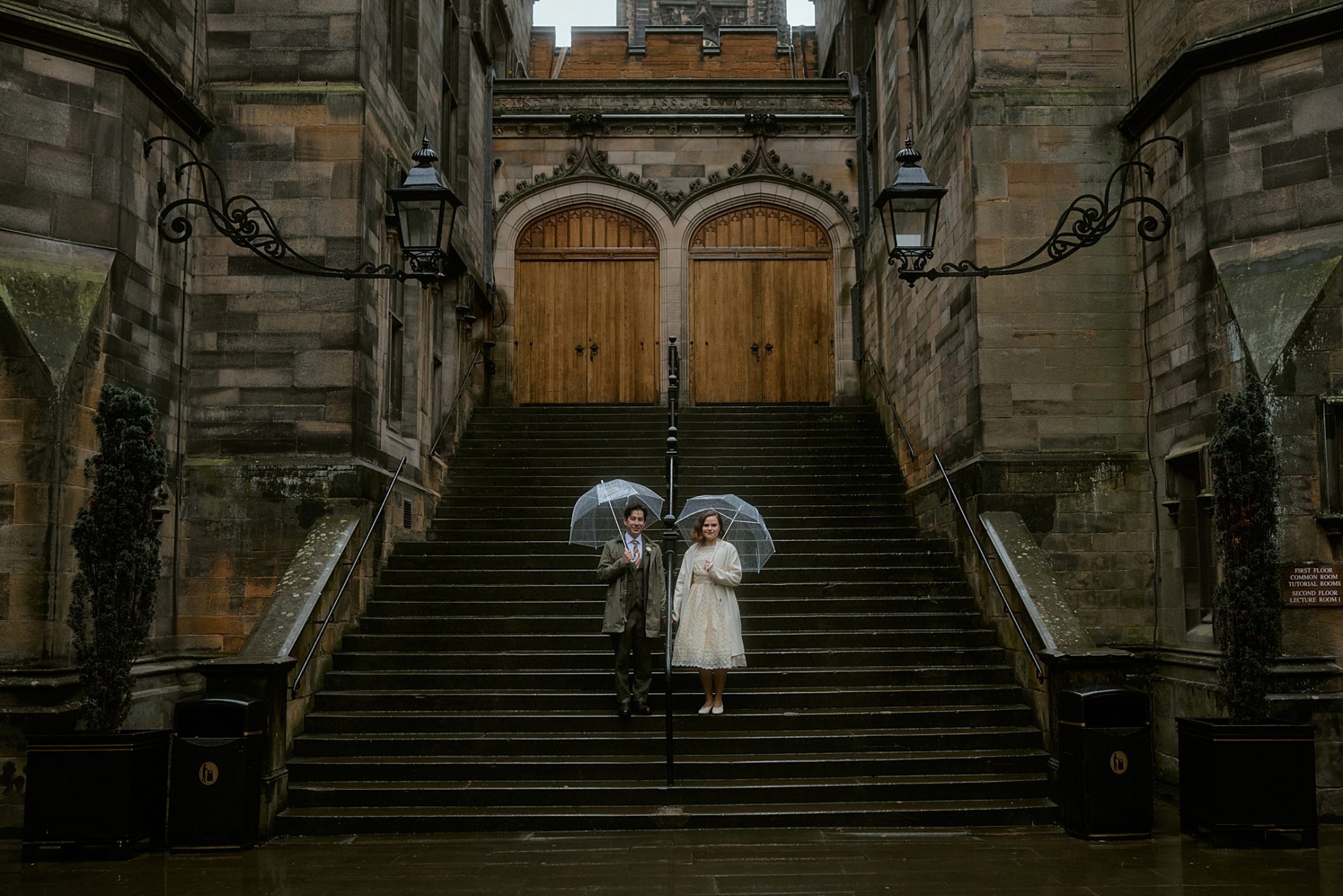 Intimate Edinburgh elopement at New College Courtyard